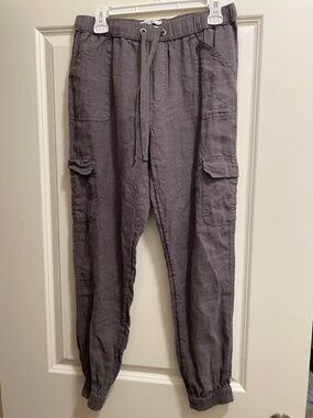 100% linen jogger pants - size M